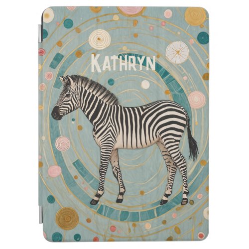 Whimsical Zebra Personalized iPad Air Cover