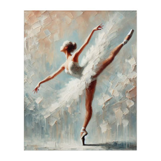 WhimsicalArtworks Grace in White Abstract Wall Art