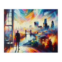 WhimsicalArtworks London Muse Abstract Wall Art