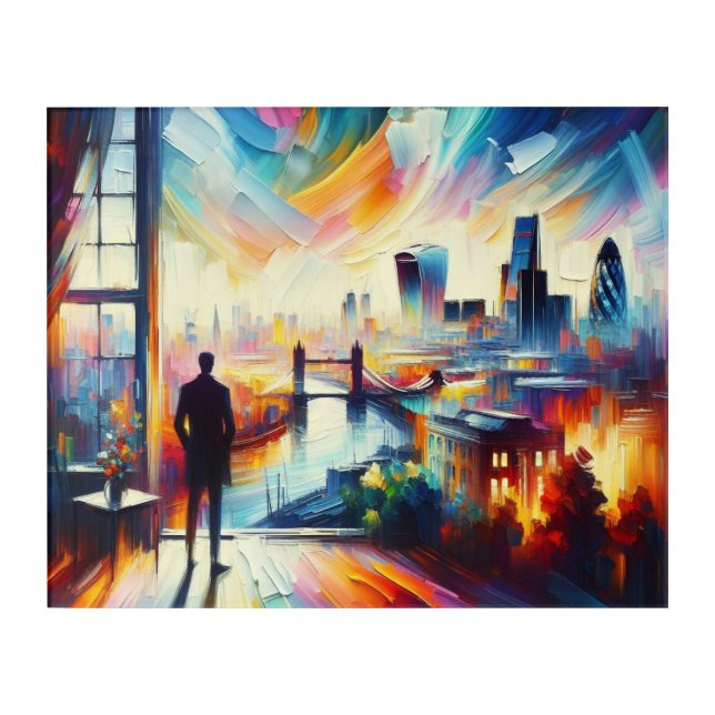 WhimsicalArtworks London Muse Abstract Wall Art (Front)