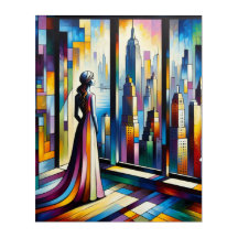 WhimsicalArtworks New York Muse Abstract Wall Art