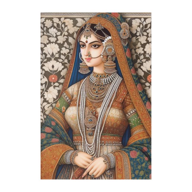 WhimsicalArtworks Queen of Eden Mughal Wall Art (Front)