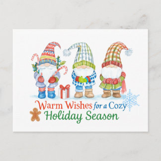 Whimsicale wishes for cozy holiday season postcard