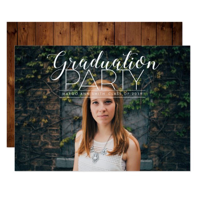 Whimsically Modern Graduation Party Invite