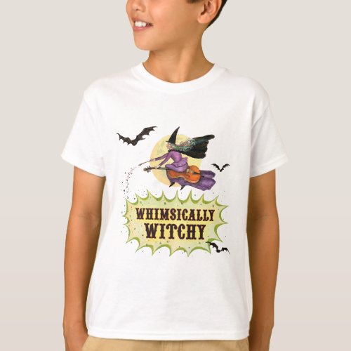 Whimsically Witchy Kids White T_Shirt