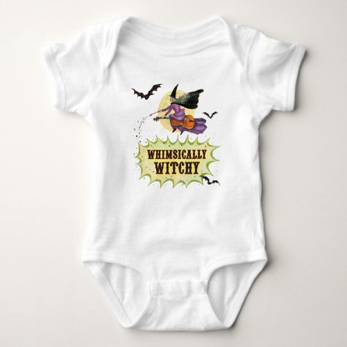 Whimsically Witchy One Piece for Baby Baby Bodysuit