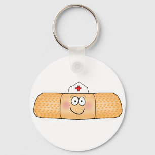 Whimsicla Band Aid Bandage with Nurse Hat Cute Keychain