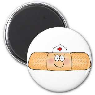 Whimsicla Band Aid Bandage with Nurse Hat Cute Magnet