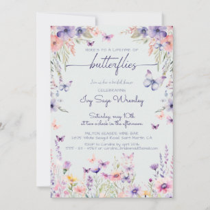 Whimsicle "lifetime of butterflies" bridal shower invitation