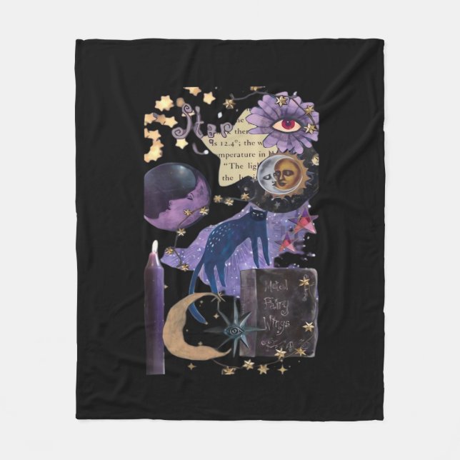 Whimsigoth Aesthetic 90s Fleece Blanket (Front)