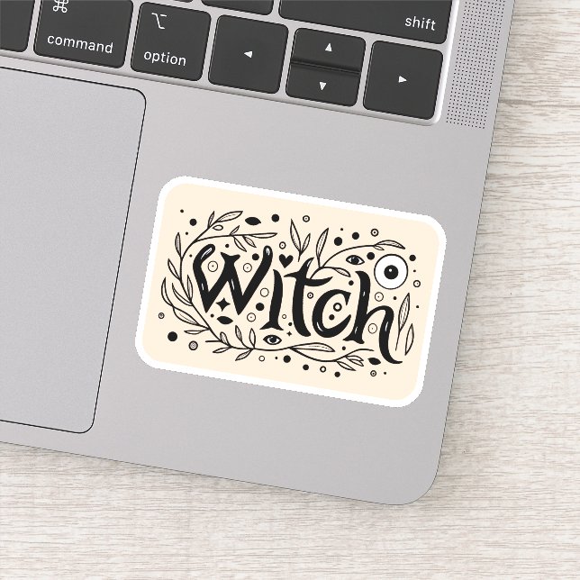 Whimsigoth aesthetic Witch Sticker (Detail)