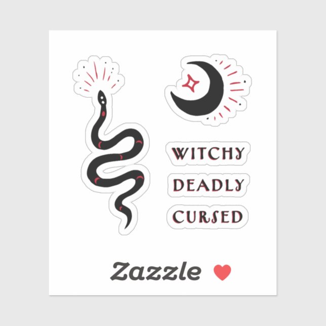 Whimsigoth aesthetic witchcraft symbols sticker (Sheet)