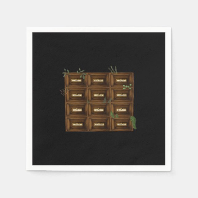 Whimsigoth Apothecary Drawers Napkins (Front)