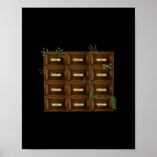 Whimsigoth Apothecary Drawers Poster
