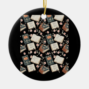 Whimsigoth Booktok Aesthetic Graphic Ceramic Ornament