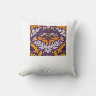 Whimsigoth Butterfly Florals - Purple, Lavender An Throw Pillow