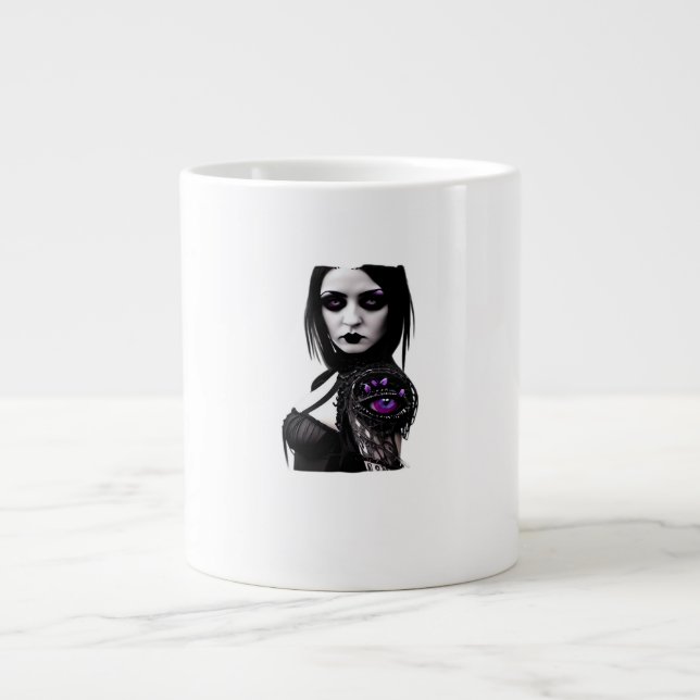 Whimsigoth Classic Design For Halloween Giant Coffee Mug (Front)