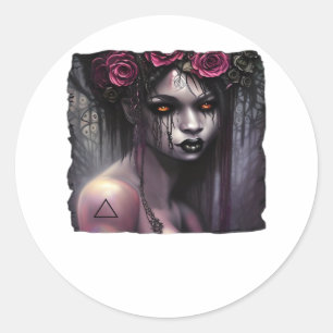 Whimsigoth Classic Funny Round Sticker