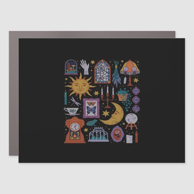 Whimsigoth Classic – Gothic Romance Autumn Aesthet Car Magnet (Front)