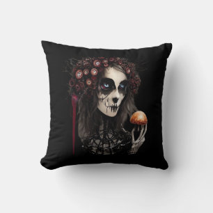 Whimsigoth – Classic Moons and Haunted Gardens Throw Pillow