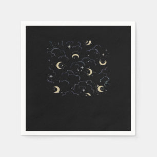 Whimsigoth Clouds Sun Moon Witchy Napkins