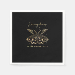 Whimsigoth Cottagecore Goblincore Mystical Moth Go Napkins