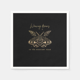 Whimsigoth Cottagecore Goblincore Mystical Moth Go Napkins