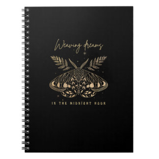 Whimsigoth Cottagecore Goblincore Mystical Moth Go Notebook
