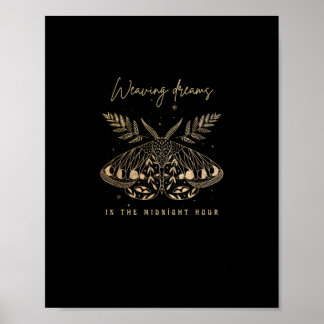 Whimsigoth Cottagecore Goblincore Mystical Moth Go Poster