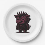 Whimsigoth Cyborg Sloth Vintage Art Design Classic Paper Plates