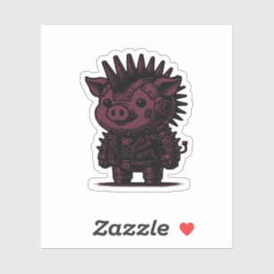 Whimsigoth Cyborg Sloth Vintage Art Design Classic Sticker