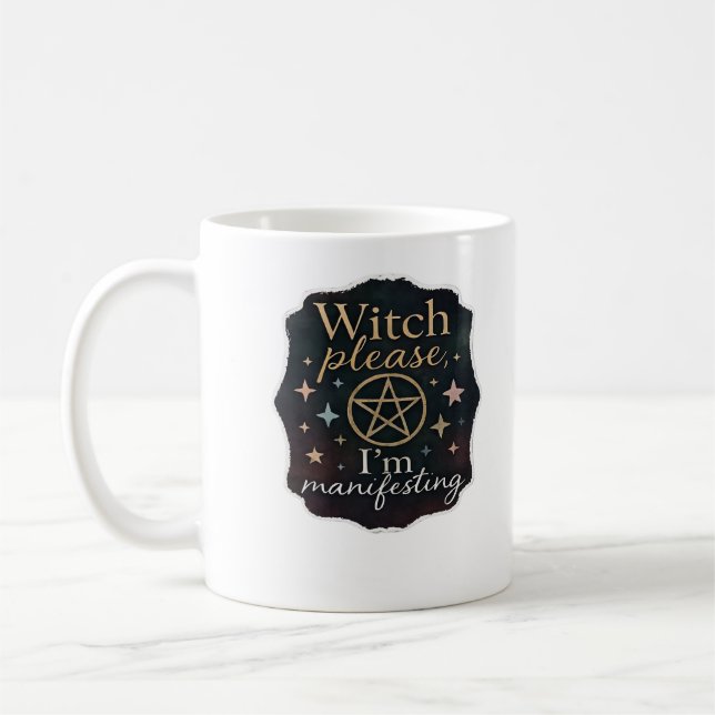 Whimsigoth Fantasy – Mystical Forests, Moons & Mag Coffee Mug (Left)