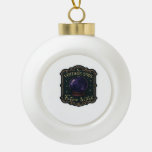 Whimsigoth Fantasy Mystical Forests, Moons &amp; Magic Ceramic Ball Christmas Ornament