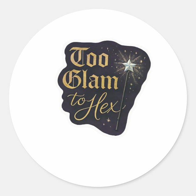 Whimsigoth Fantasy Mystical Forests, Moons & Magic Classic Round Sticker (Front)