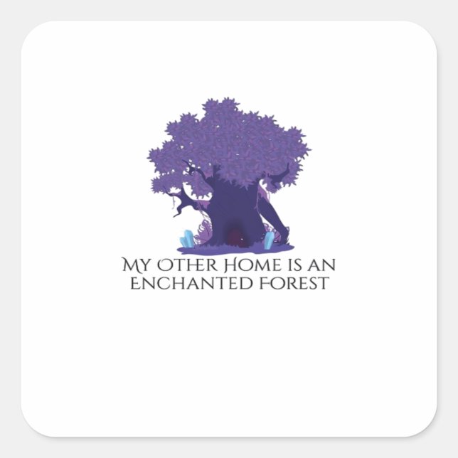 Whimsigoth Ink – Mystical Forests, Moons & Magic A Square Sticker (Front)