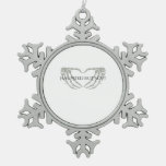Whimsigoth Ink – Mystical Forests, Moons &amp; Magic F Snowflake Pewter Christmas Ornament