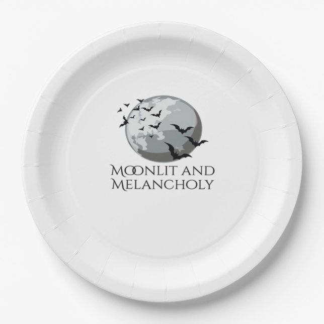 Whimsigoth Ink – Mystical Forests, Moons & Magic M Paper Plates (Front)