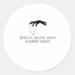 Whimsigoth Ink – Mystical Forests, Moons & Magic O Classic Round Sticker