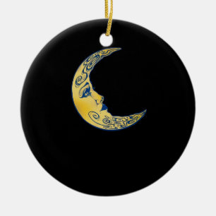 Whimsigoth Moon Ceramic Ornament