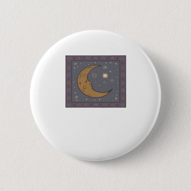 Whimsigoth Moon Classic Button (Front)