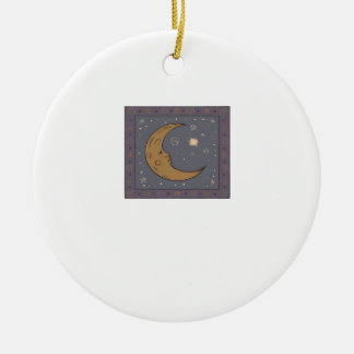 Whimsigoth Moon Classic Ceramic Ornament