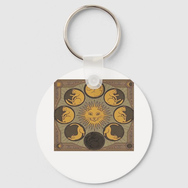 Whimsigoth Moon Classic Keychain (Front)