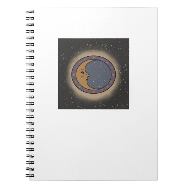 Whimsigoth Moon Print Notebook (Front)