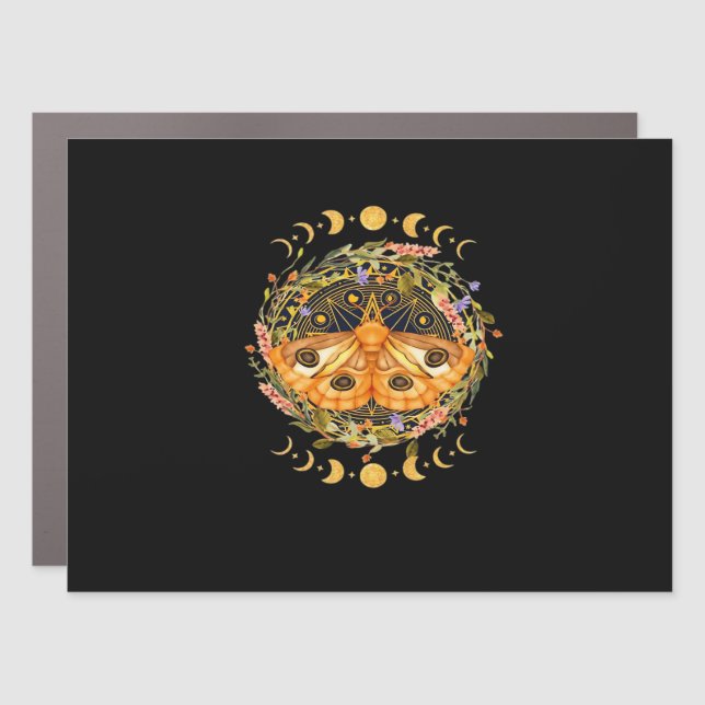 Whimsigoth Moth Classic Car Magnet (Front)