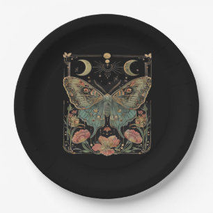 Whimsigoth Moth Shirt, Botanical Butterfly T Shirt Paper Plates