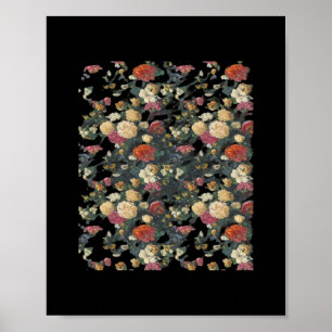 Whimsigoth Old Victorian Floral Oil Painting Class Poster