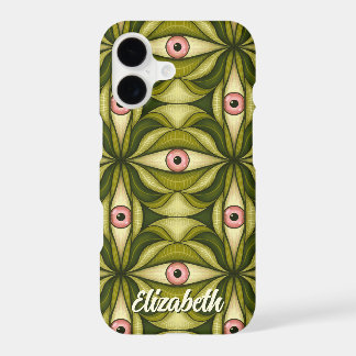 Whimsigoth Pink Eye Green Dark Academia Name iPhone 17 Case