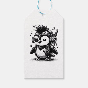 Whimsigoth Punkrock Weirdcore Penguin Vintage Art Gift Tags