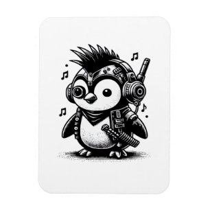 Whimsigoth Punkrock Weirdcore Penguin Vintage Art Magnet