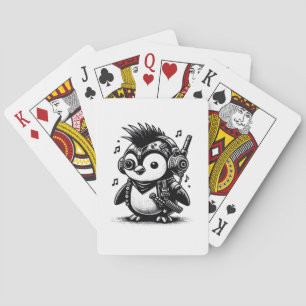 Whimsigoth Punkrock Weirdcore Penguin Vintage Art Poker Cards
